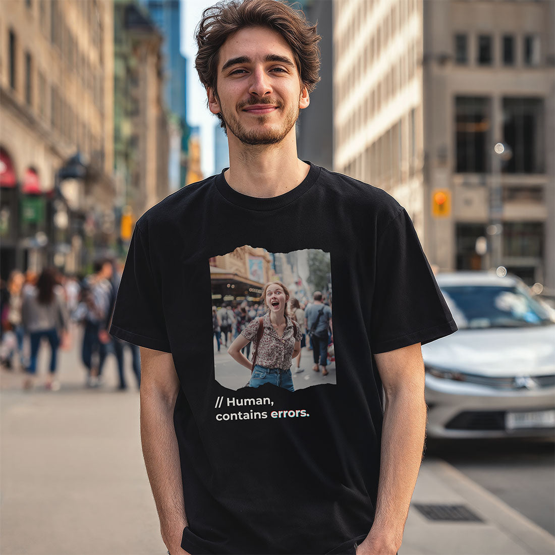 Human, contains errors. | Customizable Shirt