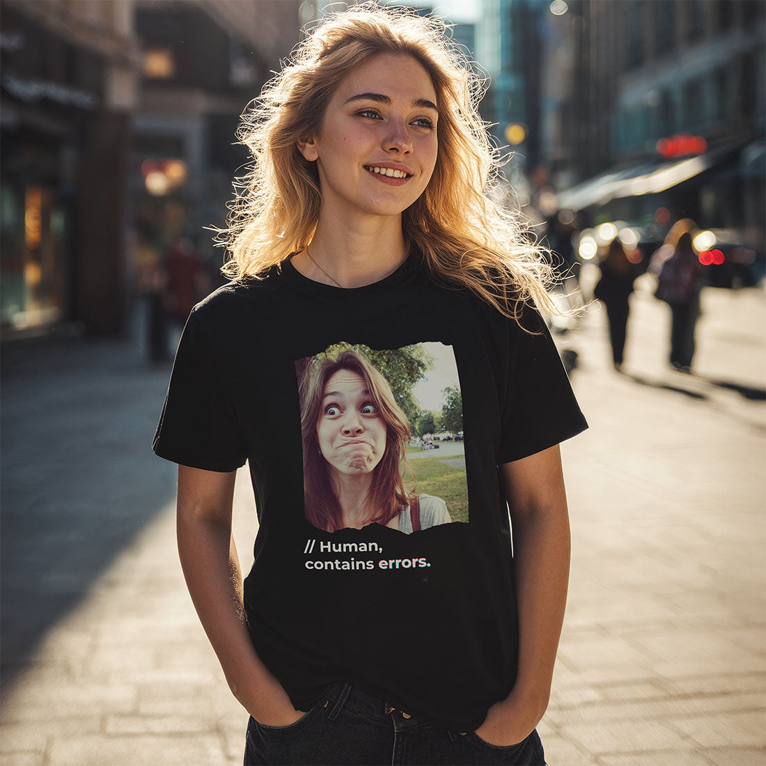 Human, contains errors. | Customizable Shirt